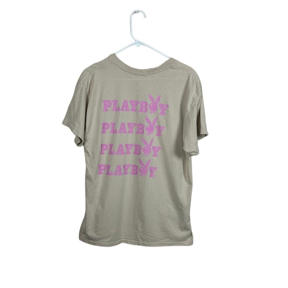 Playboy Tan Logo Tee size L